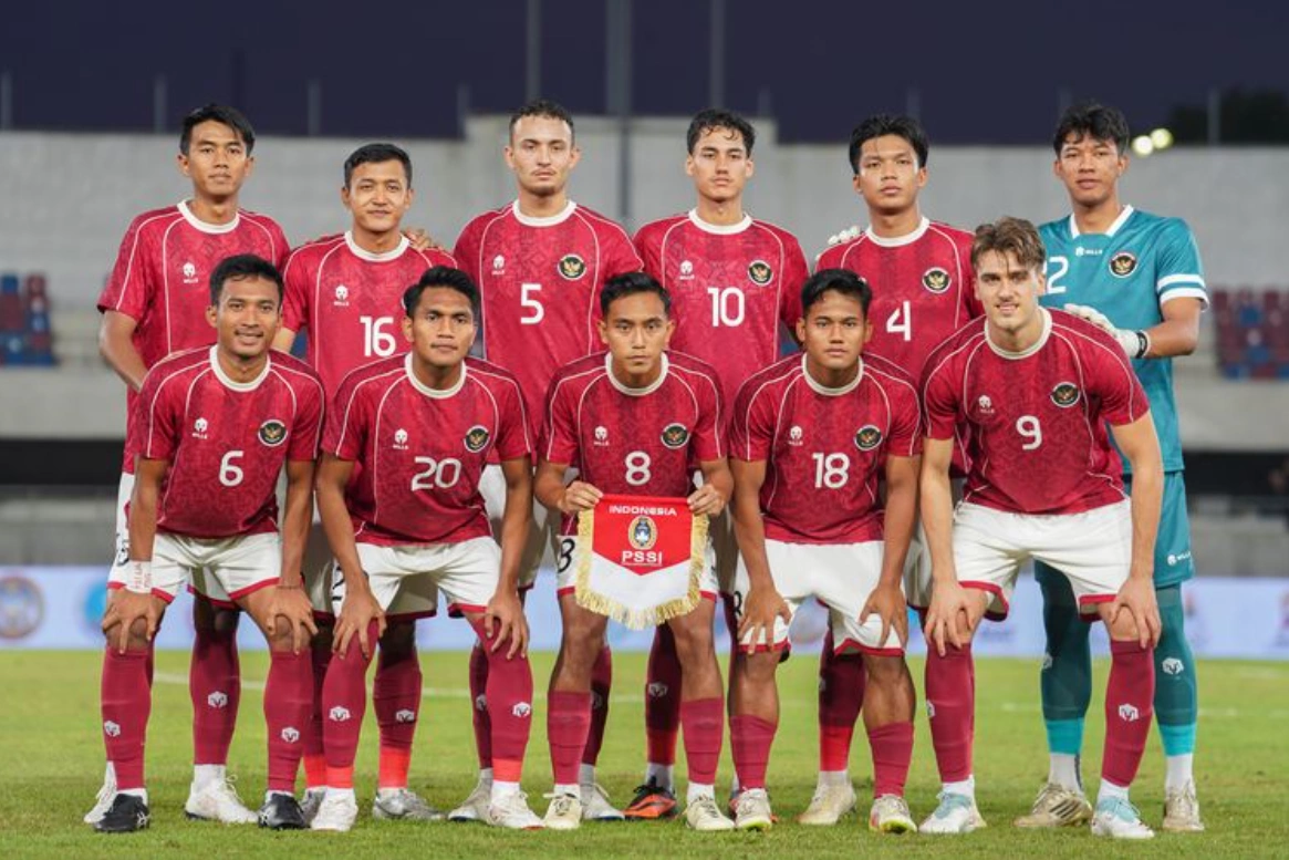 Đội hình xuất phát của Indonesia trong trận thắng Myanmar 3-1 ở lượt cuối bảng C môn bóng đá nam SEA Games 33 trên sân 700th Anniversary, Chiang Mai, Thái Lan ngày 12/12. Ảnh: Antara