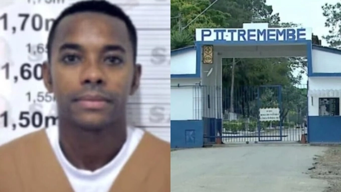 Robinho - từ thần đồng một thuở đến cuộc sống sau song sắt Hình ảnh chụp Robinho trong nhà tù Tremembe.