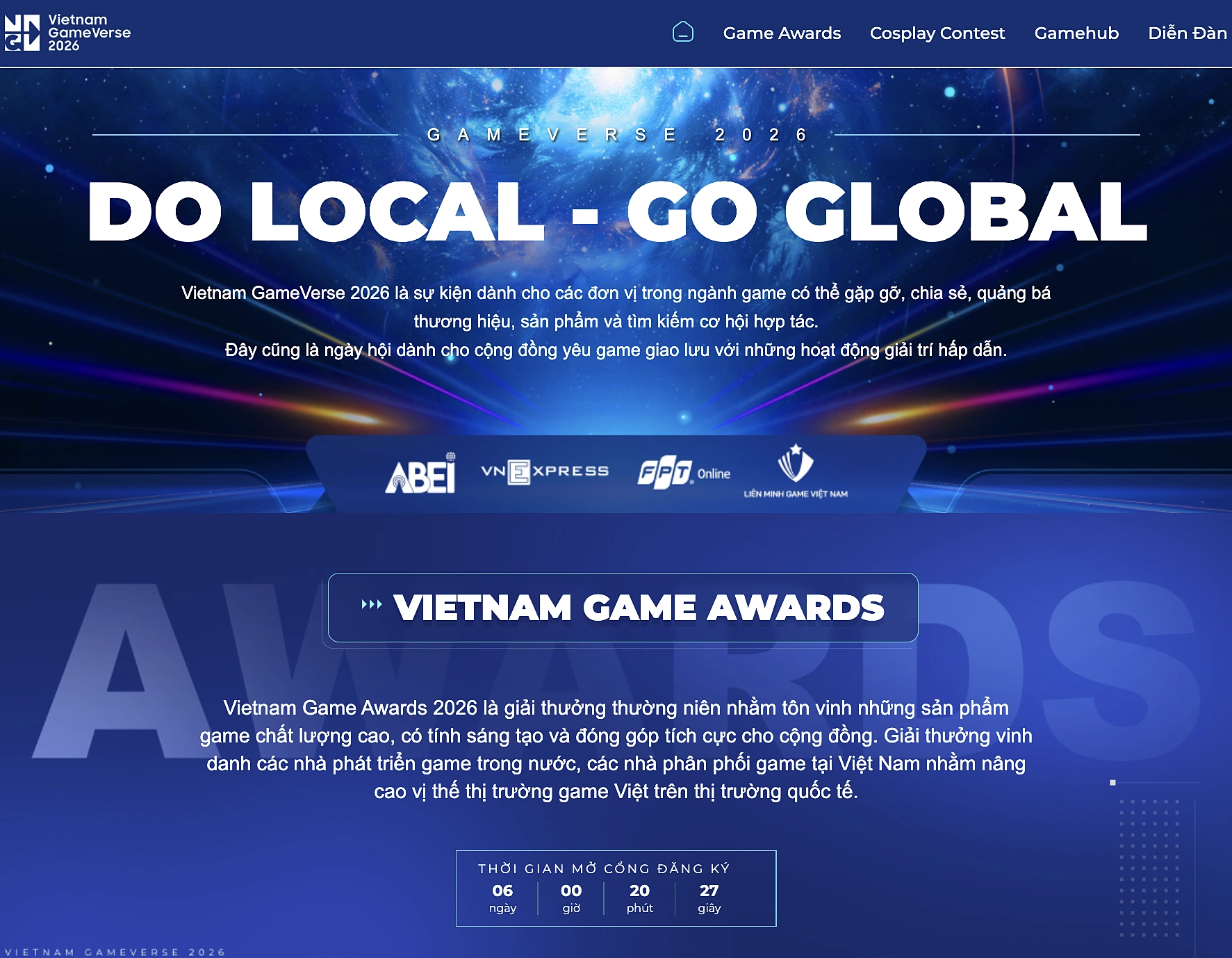 Vietnam GameVerse 2026 khởi động với chủ đề 'Do Local - Go Global'