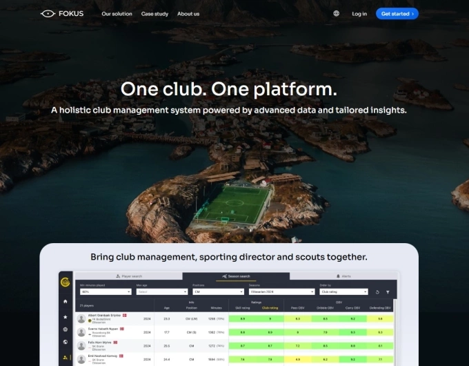 Giao diện phiên bản web của nền tảng Fokus Giao diện nền tảng Fokus trên web