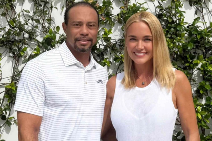 Tiger Woods và Vanessa Trump khi công khai hẹn hò năm 2025. Ảnh: X / Tiger Woods