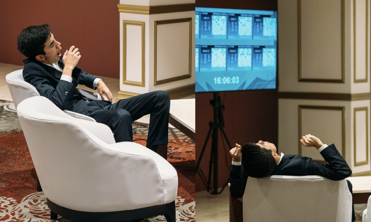 Nakamura nghĩ 67 phút cho một nước cờ, đối thủ ngáp ngủ