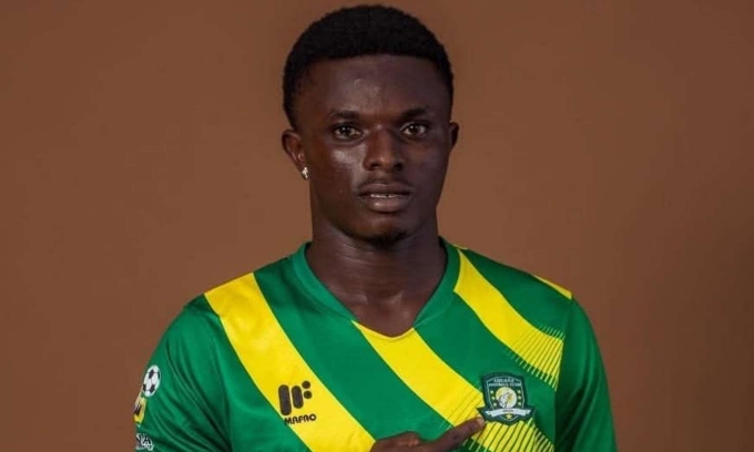 Cầu thủ 20 tuổi Dominic Frimpong trong màu áo Berekum Chelsea. Ảnh: Berekum Chelsea