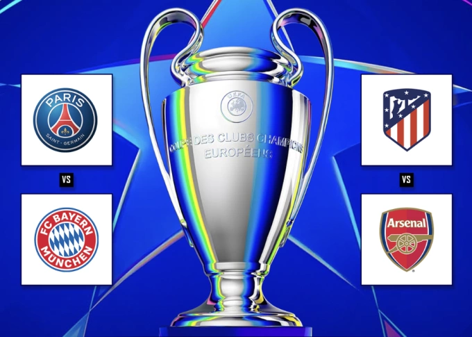 Hai cặp đấu bán kết Champions League 2025-2026. Lịch thi đấu và các đội vào bán kết Champions League 2025-2026