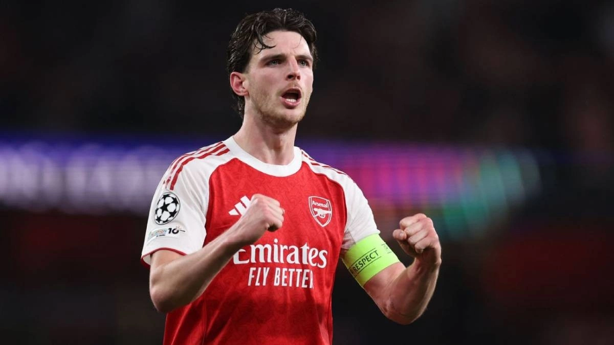 Declan Rice chơi cho Arsenal Tiền vệ Declan Rice tại Arsenal