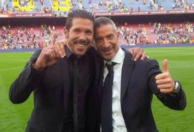 HLV Simeone (trái) và Giám đốc Berta thời còn cùng nhau làm việc ở Atletico Madrid. Ảnh: All Football HLV Simeone và Giám đốc Berta thời còn hợp tác tại Atletico Madrid
