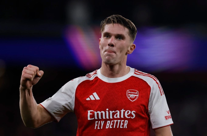 Gyokeres ăn mừng bàn thắng trong trận Arsenal gặp Atletico Madrid tại Emirates Gyokeres ăn mừng ghi bàn cho Arsenal