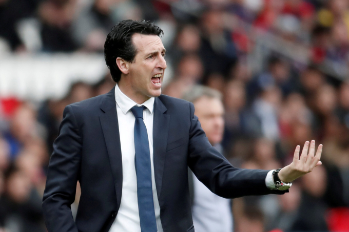 HLV Unai Emery khi còn dẫn dắt PSG trong trận gặp Metz ở Parc des Princes ngày 10/3/2018 HLV Unai Emery khi còn dẫn dắt PSG trong trận gặp Metz ở Parc des Princes ngày 10/3/2018