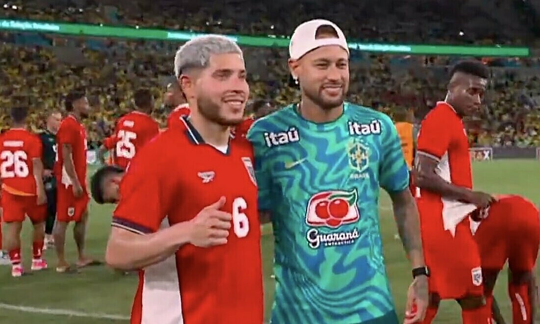 Neymar được toàn bộ đối thủ xin chụp ảnh dù không thi đấu