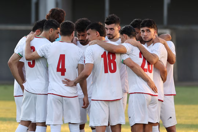 Các cầu thủ Iran trong trận giao hữu thắng Gambia 3-1 tại khu liên hợp thể thao Mardan, Antalya, Thổ Nhĩ Kỳ ngày 29/5/2026. Các cầu thủ Iran trong trận giao hữu thắng Gambia 3-1 tại Thổ Nhĩ Kỳ