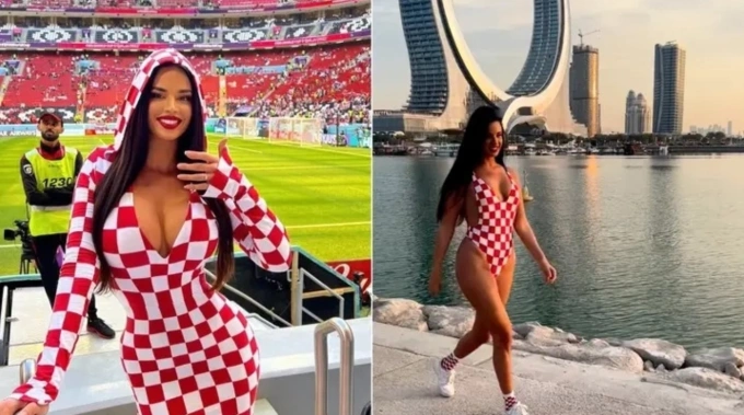 Ivana Knoll tại sân vận động Al Bayt và khi mặc đồ bơi đi trên đường phố Qatar World Cup 2022 Ivana Knoll tại sân vận động Al Bayt và khi mặc đồ bơi đi trên đường phố Qatar World Cup 2022