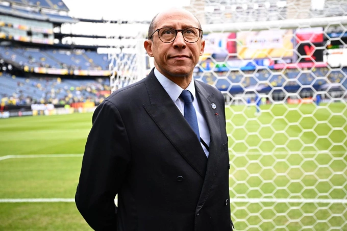 Chủ tịch FFF Philippe Diallo trước trận giao hữu Brazil – Pháp ở sân Gillette, Foxborough, Massachusetts, Mỹ ngày 27/3/2026. Chủ tịch FFF Philippe Diallo tại sân Gillette