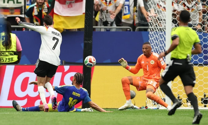 Kai Havertz hoàn tất cú đúp trong trận Đức – Curacao ở vòng bảng World Cup 2026 tại sân NRG, Houston, Mỹ ngày 14/6/2026. Ảnh: Reuters