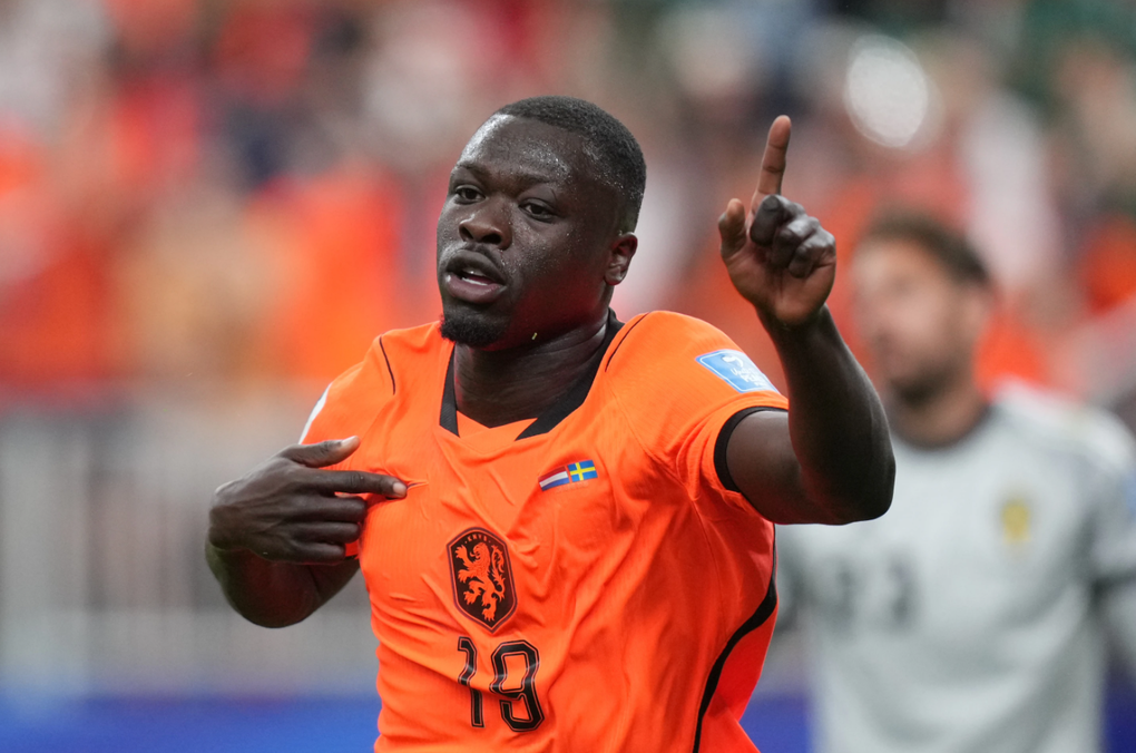 Brian Brobbey celebrates goal in Netherlands 5-1 win over Sweden, Group F match 2, World Cup 2026 at NRG Stadium, Houston, Texas, US, June 20, 2026. Photo: AP
