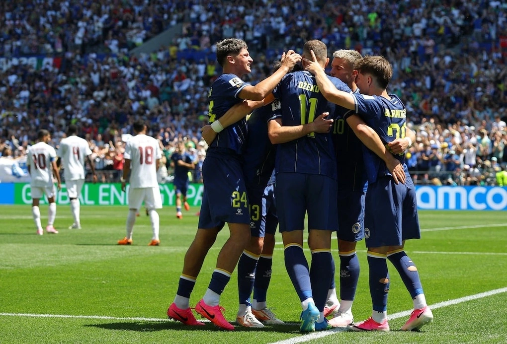 Bosnia & Herzegovina players celebrate a goal against Qatar at Lumen Field, Seattle, Washington, USA on June 24. Photo: Reuters