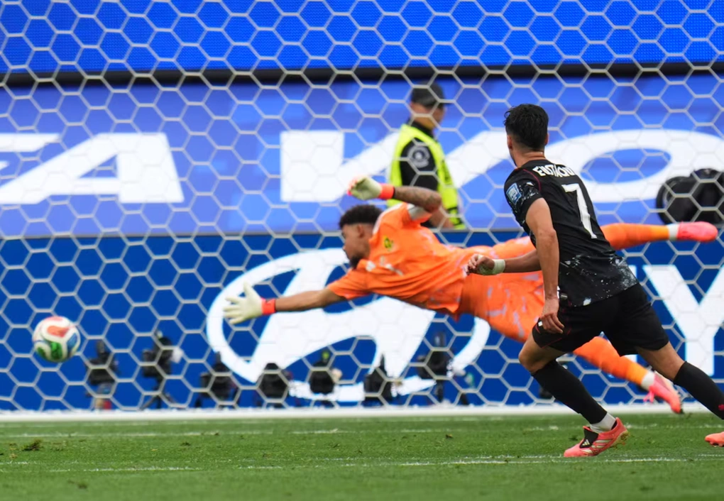Stephen Eustaquio goal in South Africa - Canada match at SoFi Stadium, California, USA, June 28, 2026. Photo: AP