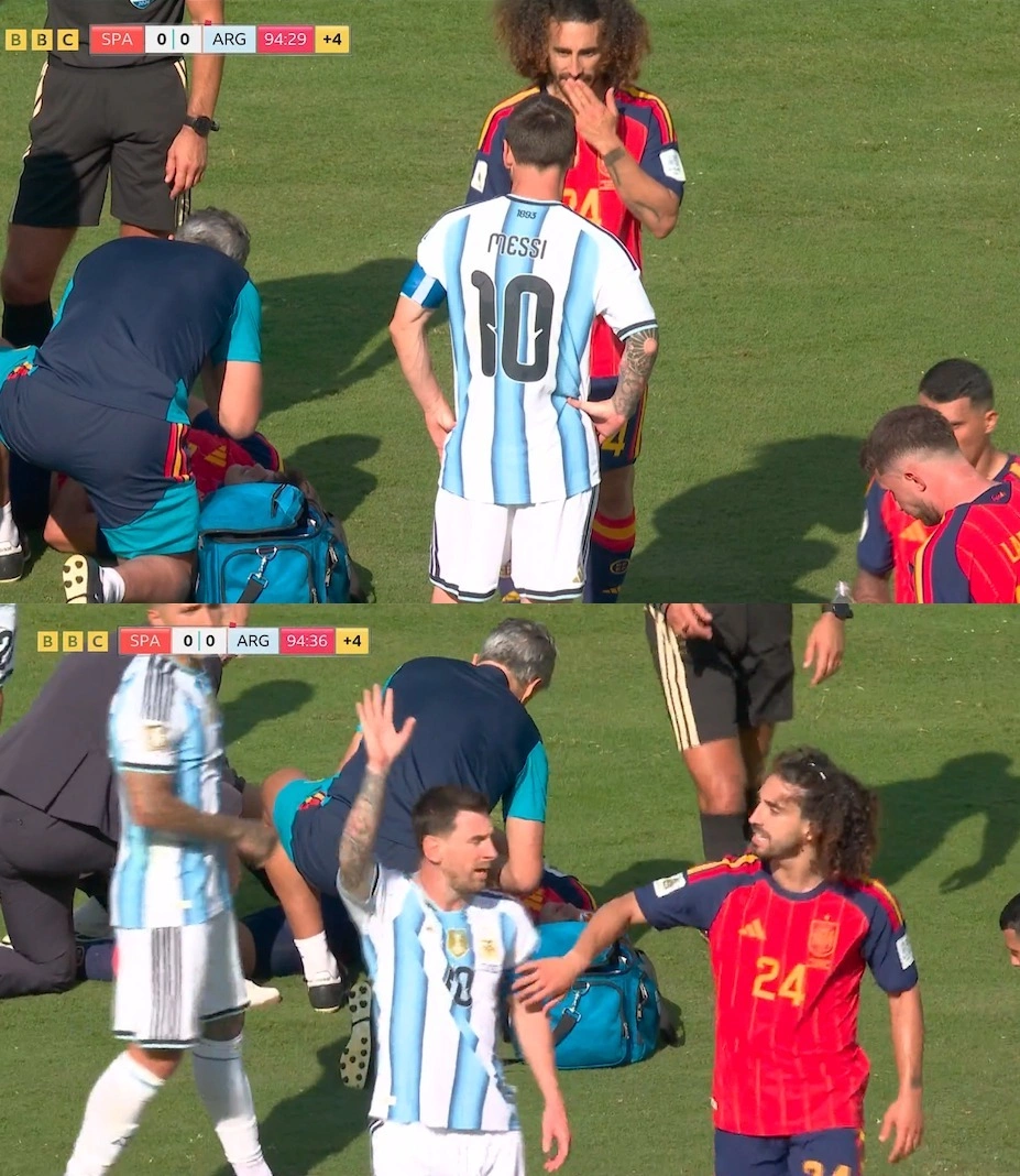 Messi bị chê 'trẻ con' khi đòi phạt thẻ đỏ Cucurella