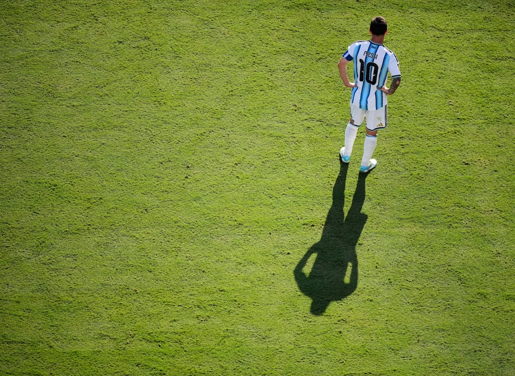 Lionel Messi trong trận Tây Ban Nha – Argentina ở chung kết World Cup 2026 trên sân MetLife, New Jersey, Mỹ ngày 19/7/2026. Lionel Messi thi đấu tại chung kết World Cup 2026