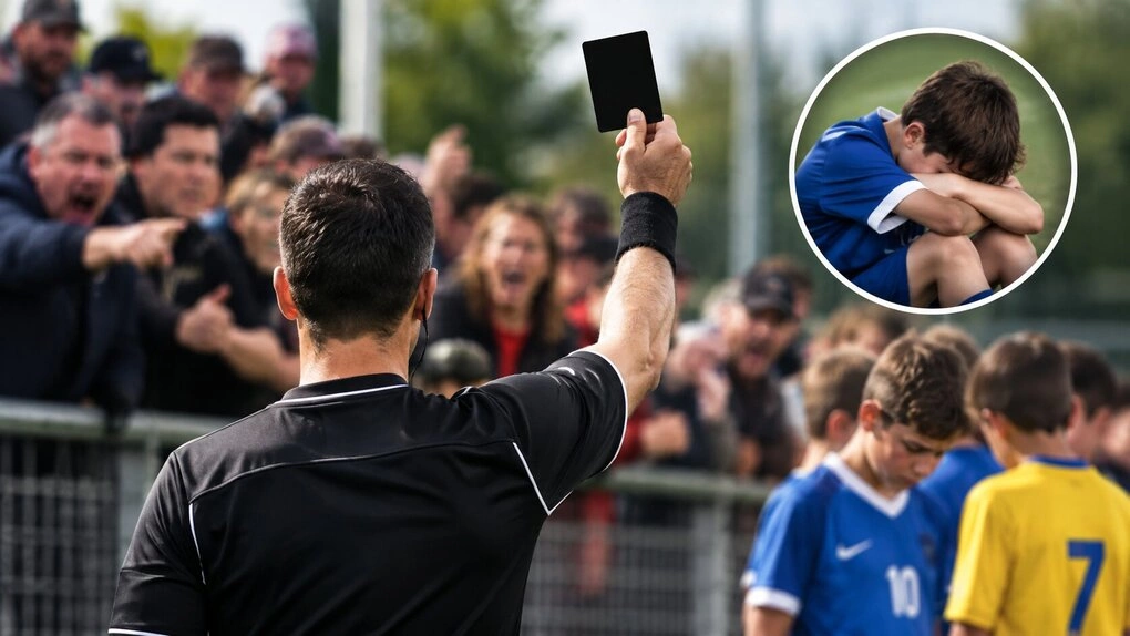 Minh họa thẻ đen trong bóng đá. Ảnh: ChatGPT