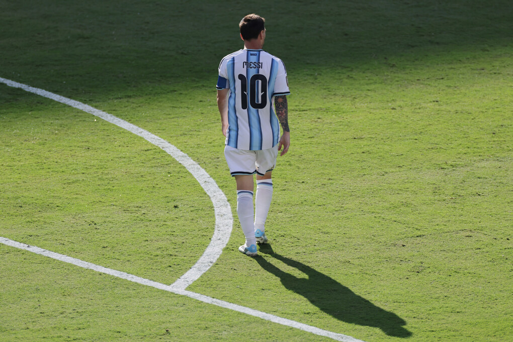 Tiền đạo Argentina Lionel Messi trong trận thua Tây Ban Nha 0-1 ở chung kết World Cup 2026 trên sân MetLife, New Jersey, Mỹ ngày 19/7/2026. Tiền đạo Argentina Lionel Messi trong trận thua Tây Ban Nha 0-1 ở chung kết World Cup 2026