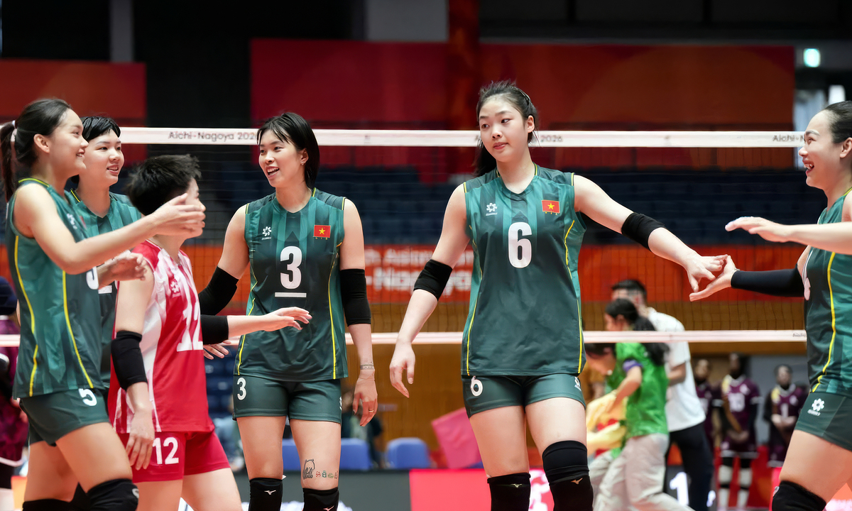 Bóng chuyền nữ Việt Nam thắng dễ ở ASIAD 2026